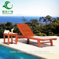 Cheap price swimming pool outdoor furniture wooden sun loungers chair beach bed